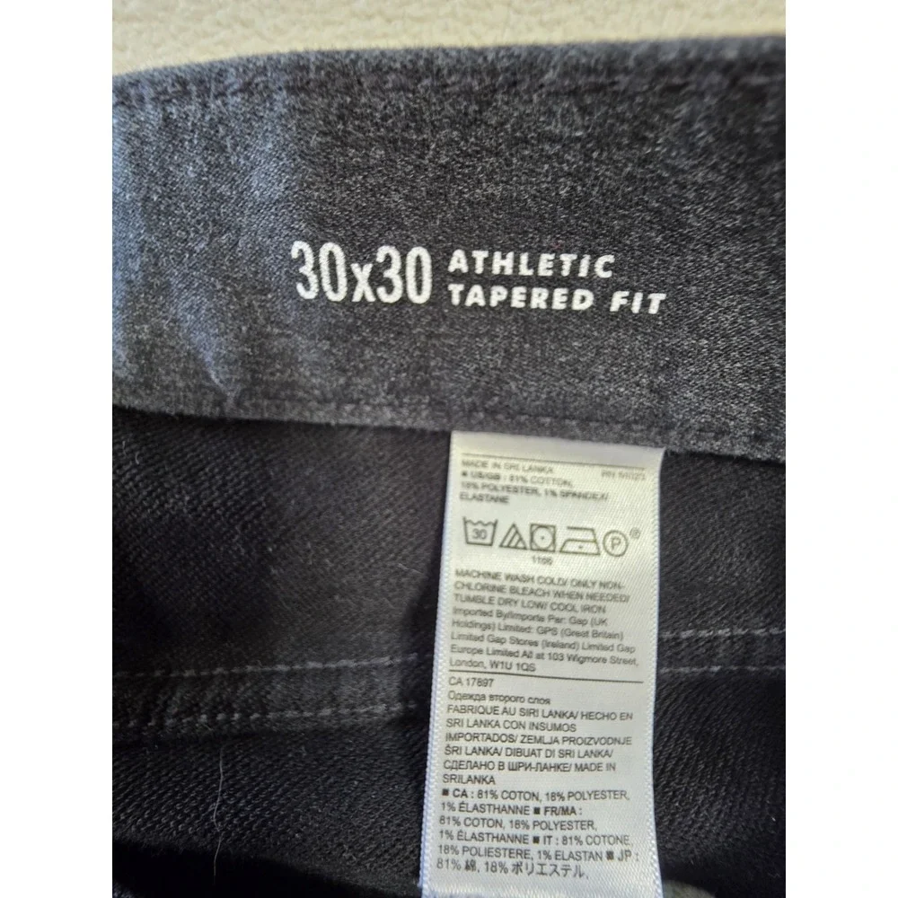 Banana Republic Traveler Jeans Men 30x30 Athletic Tapered Fit Black Stretch